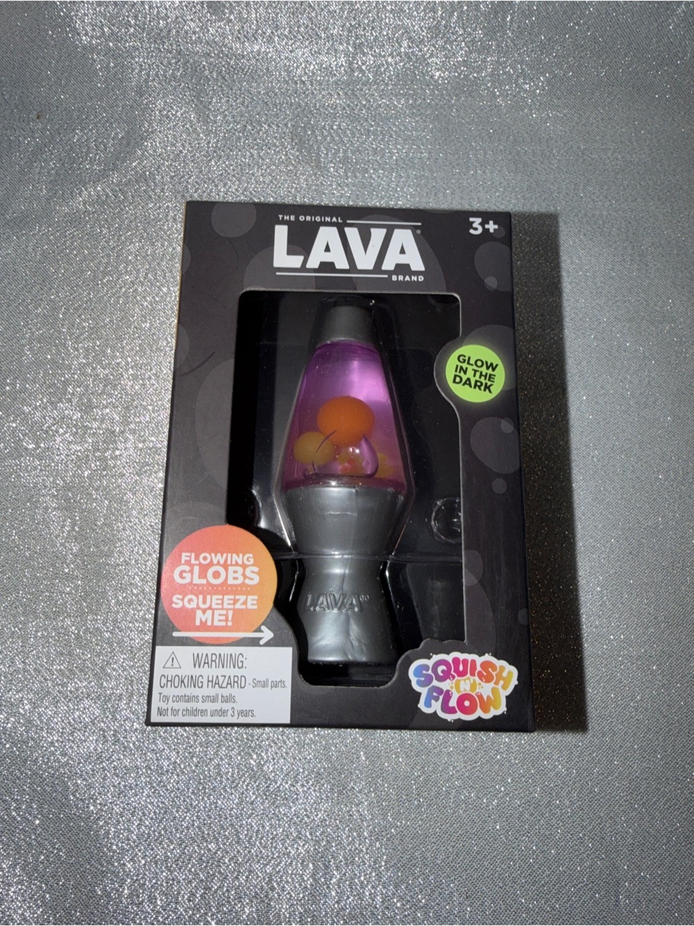 Squishy Purple Glow In The Dark Lava Lamp Toy + Rainbow Mystery Dumpling Set - Picture 5 of 7